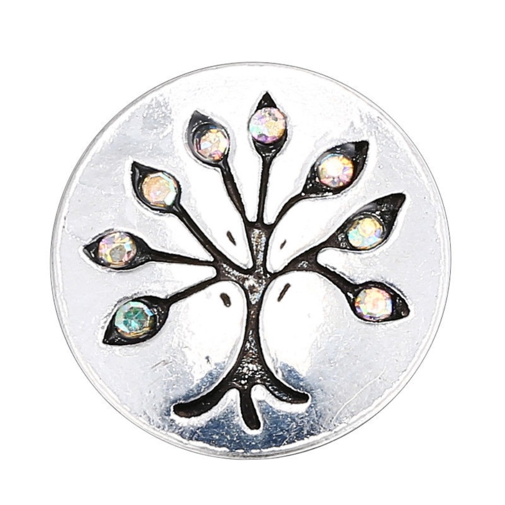 Clear Crystal Tree of Life Snap for Snap Jewelry